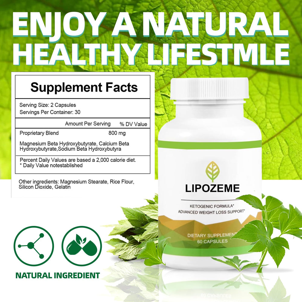 Lipozem capsules dosage instruction illustration clarifies a 3-per-day routine