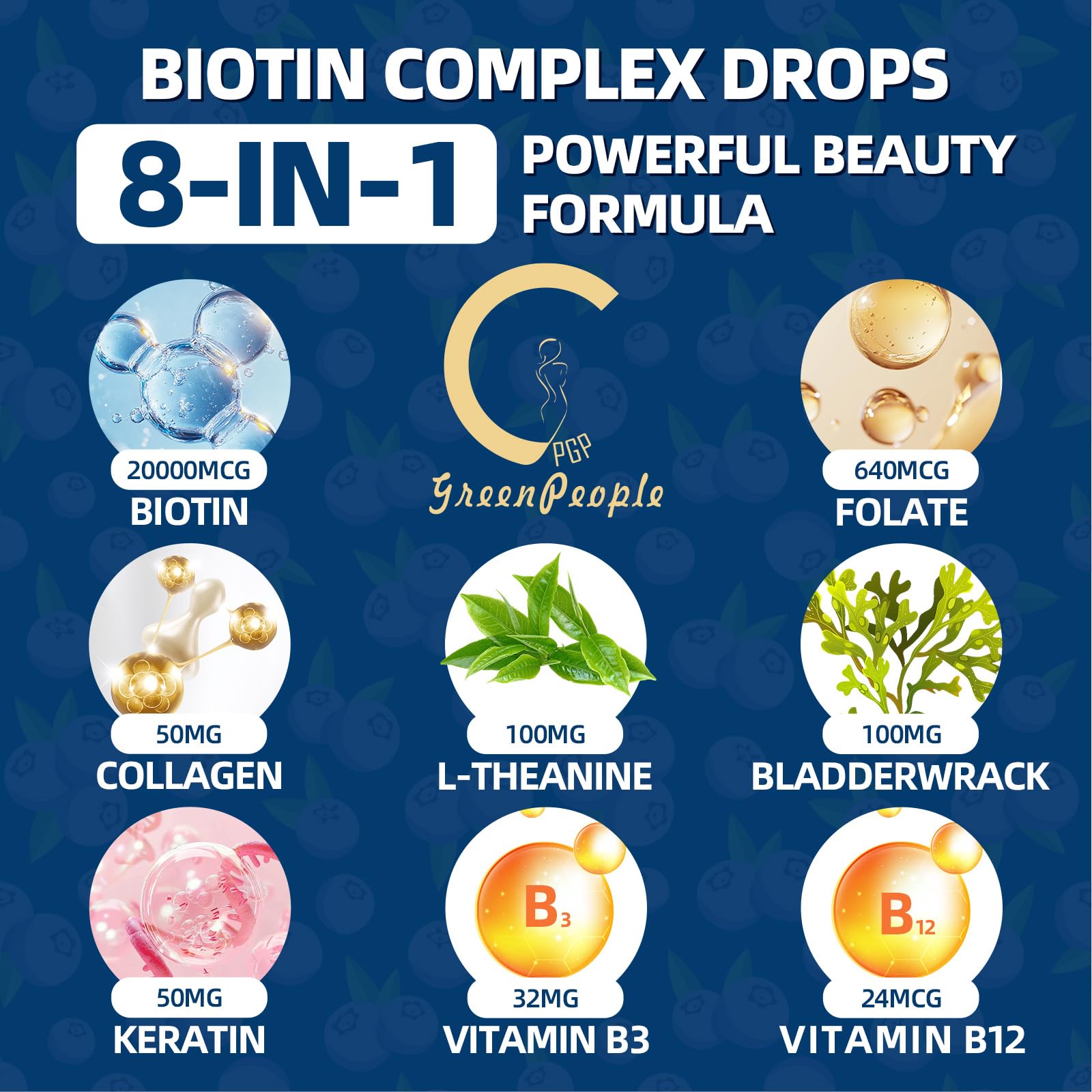 Dropper dispensing Biotin & Collagen liquid