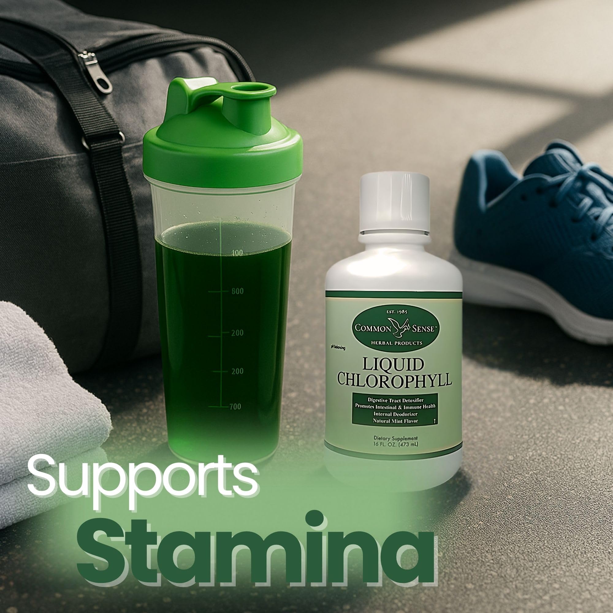 Chlorophyllin ingredient close-up