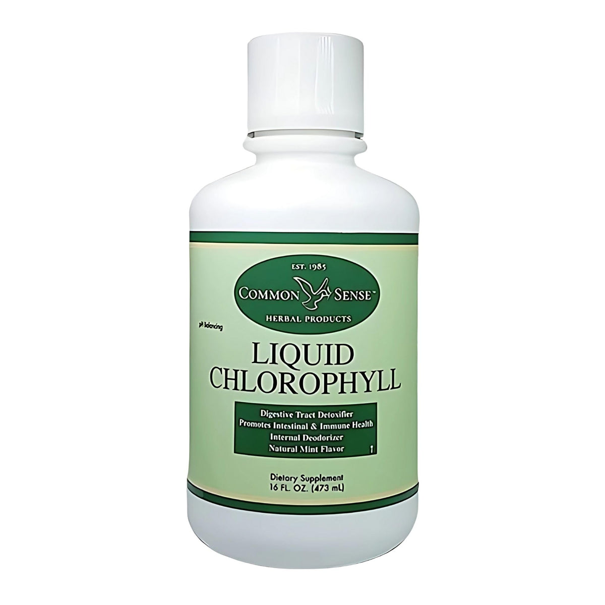 Bottle of Liquid Chlorophyll 16oz with Natural Mint Flavor