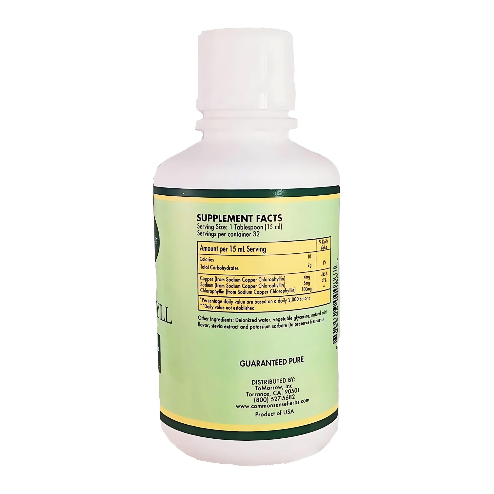 Liquid Chlorophyll 16oz packaging on store shelf