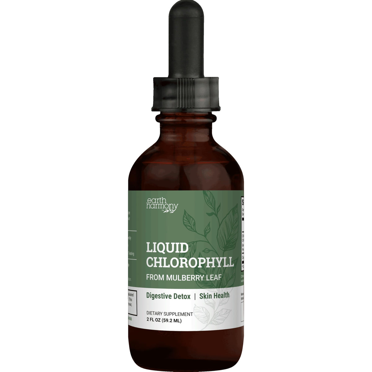 Front view of Liquid Chlorophyll Drops 1 mL bottle