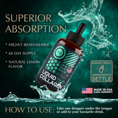 Two bottles of lemon collagen biotin drops