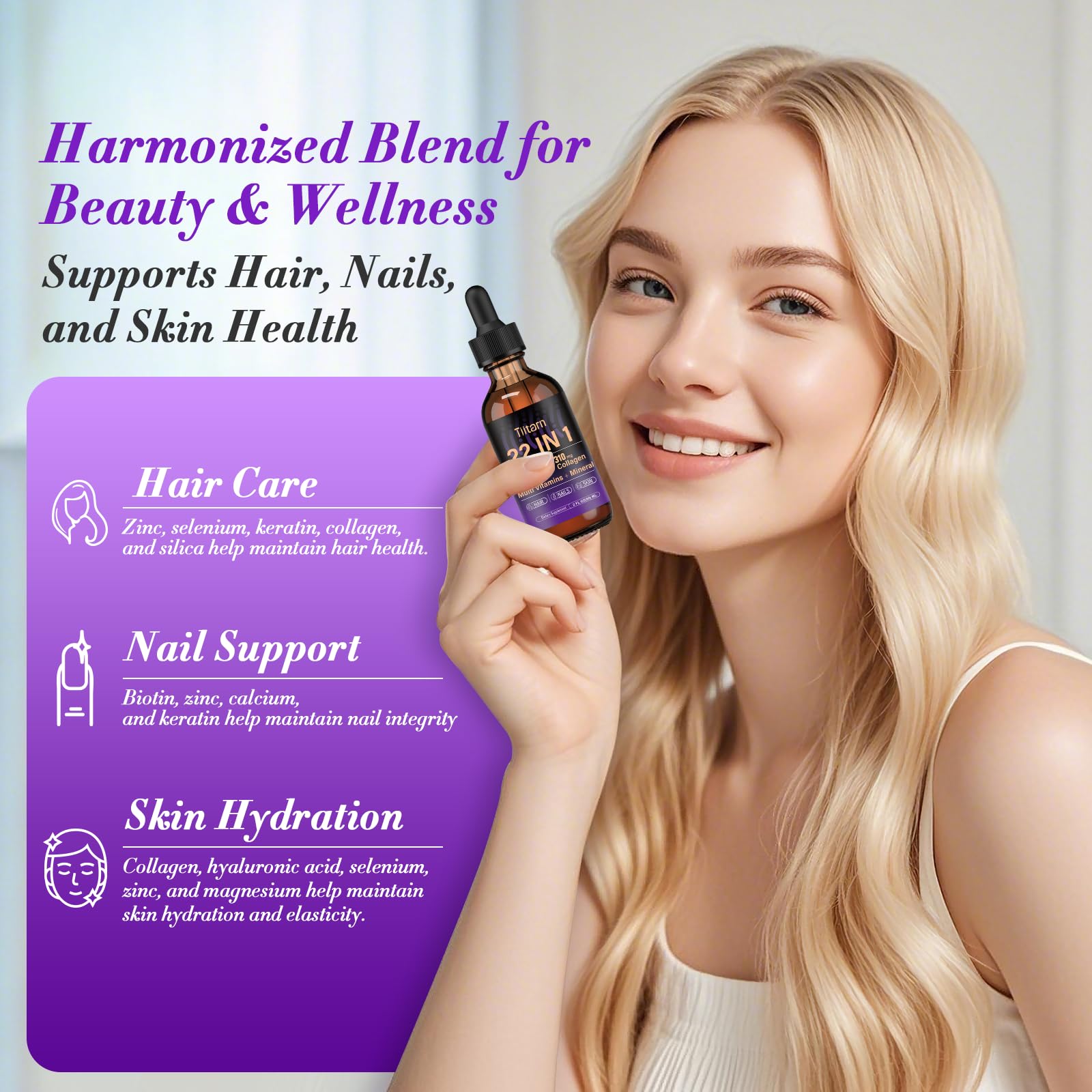 Close-up of Vitamin B complex supplement bottle label