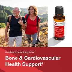 Label showing 2,500 IU D3 and 100 mcg K2 per 5 drops