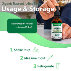 Made in USA product shot of Liquid Health nascent iodine drops