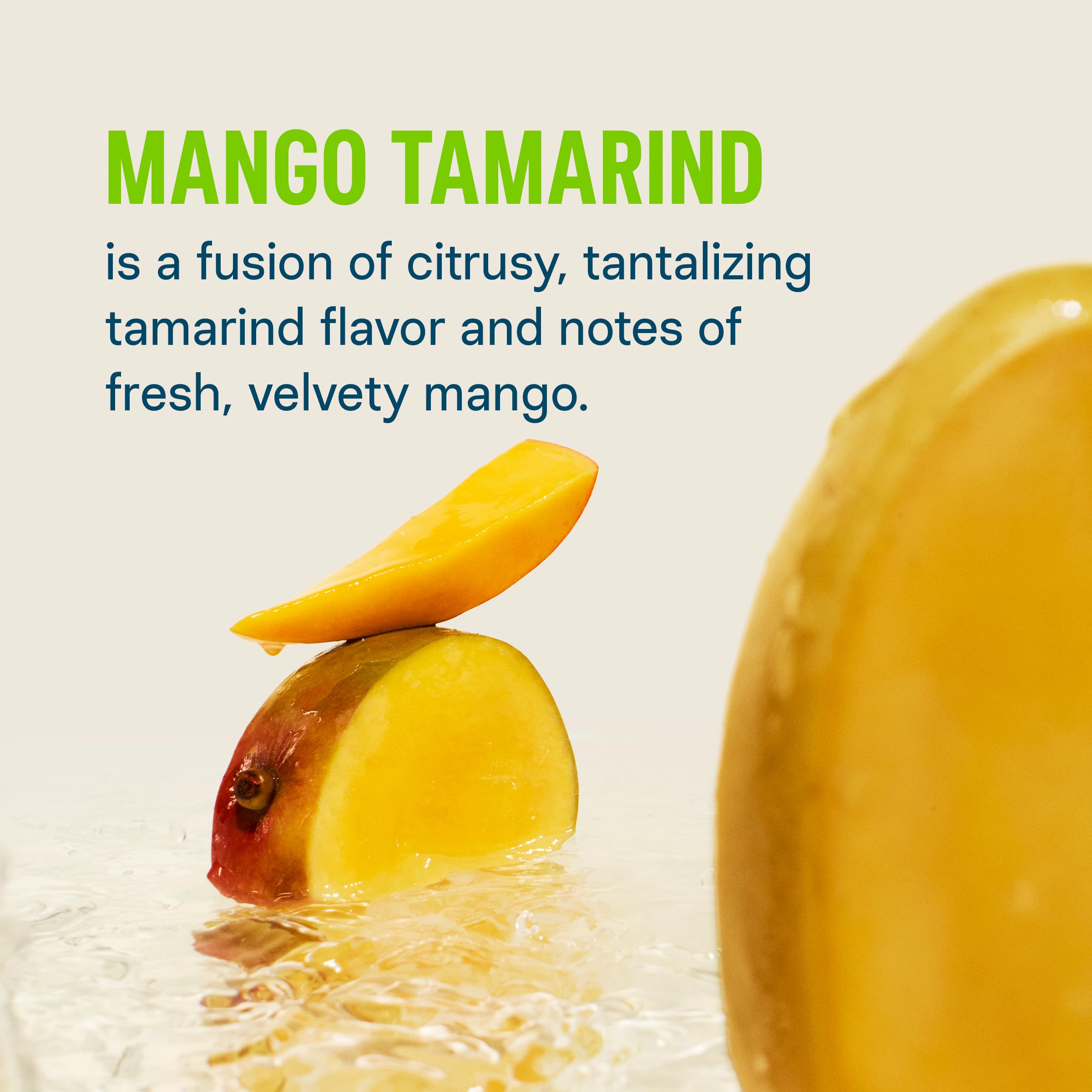 Close-up of Liquid I.V. Hydration Multiplier +Energy Mango Tamarind powder packet