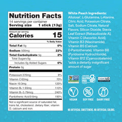 Liquid I.V. Hydration Multiplier Sugar-Free White Peach – single-serve stick