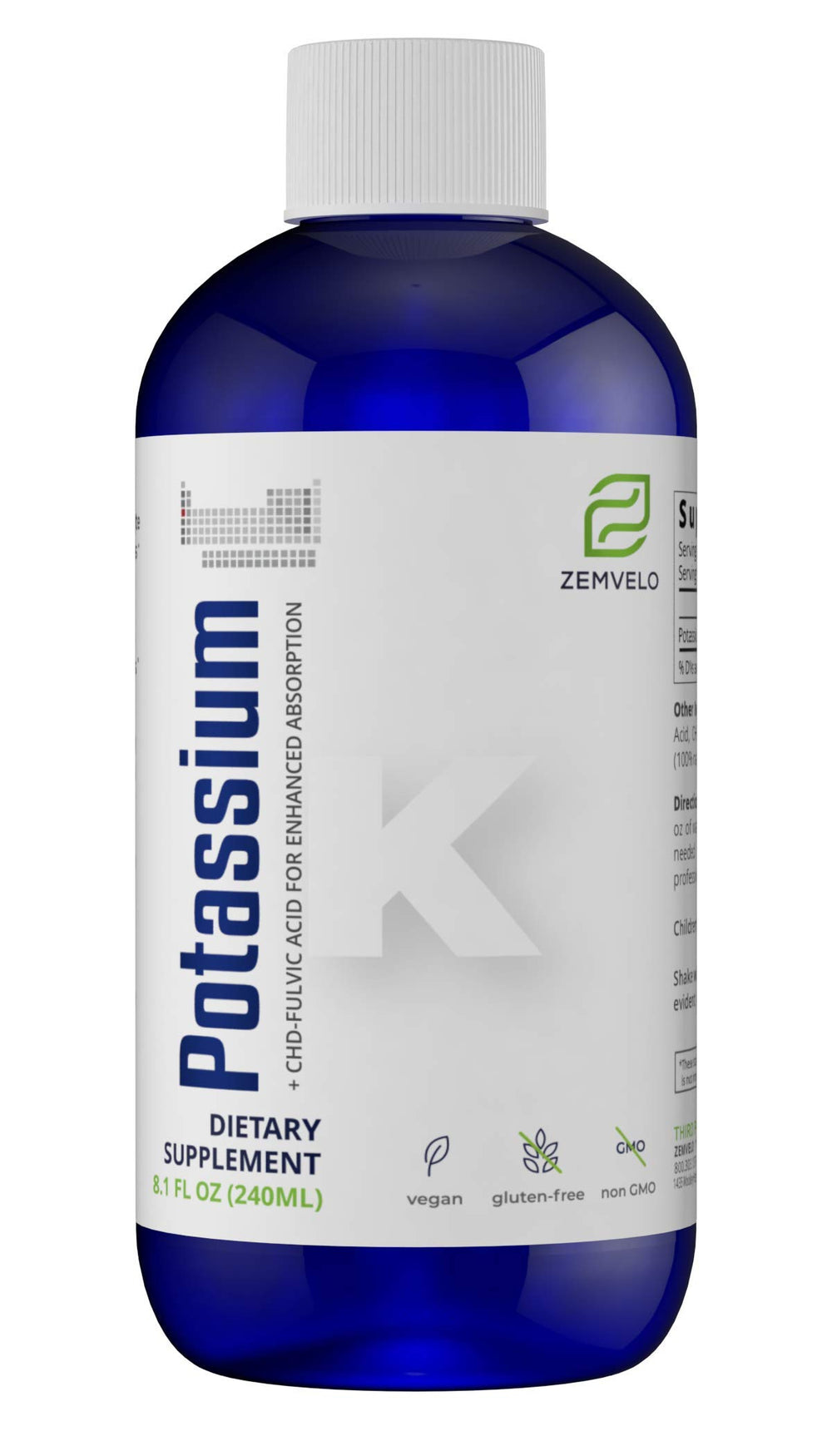 Liquid Ionic Potassium Citrate bottle label