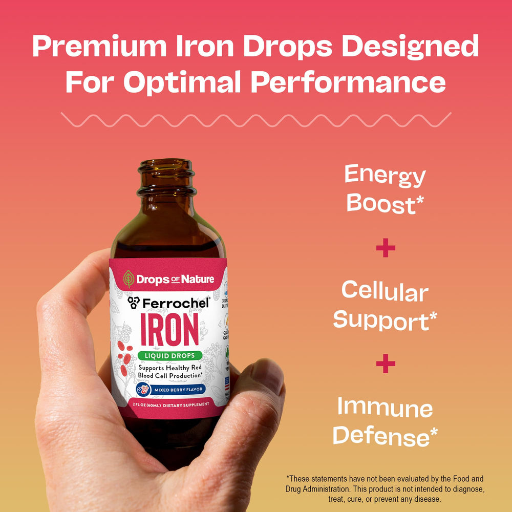 Liquid iron drops in mixed berry flavor 60ml