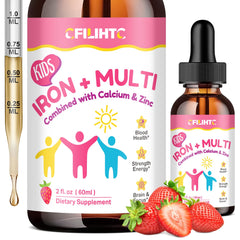 Liquid iron drops bottle for kids, women, and men