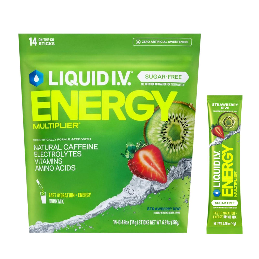 Hero image of Liquid I.V. Hydration Multiplier Sugar Free + Energy Strawberry Kiwi