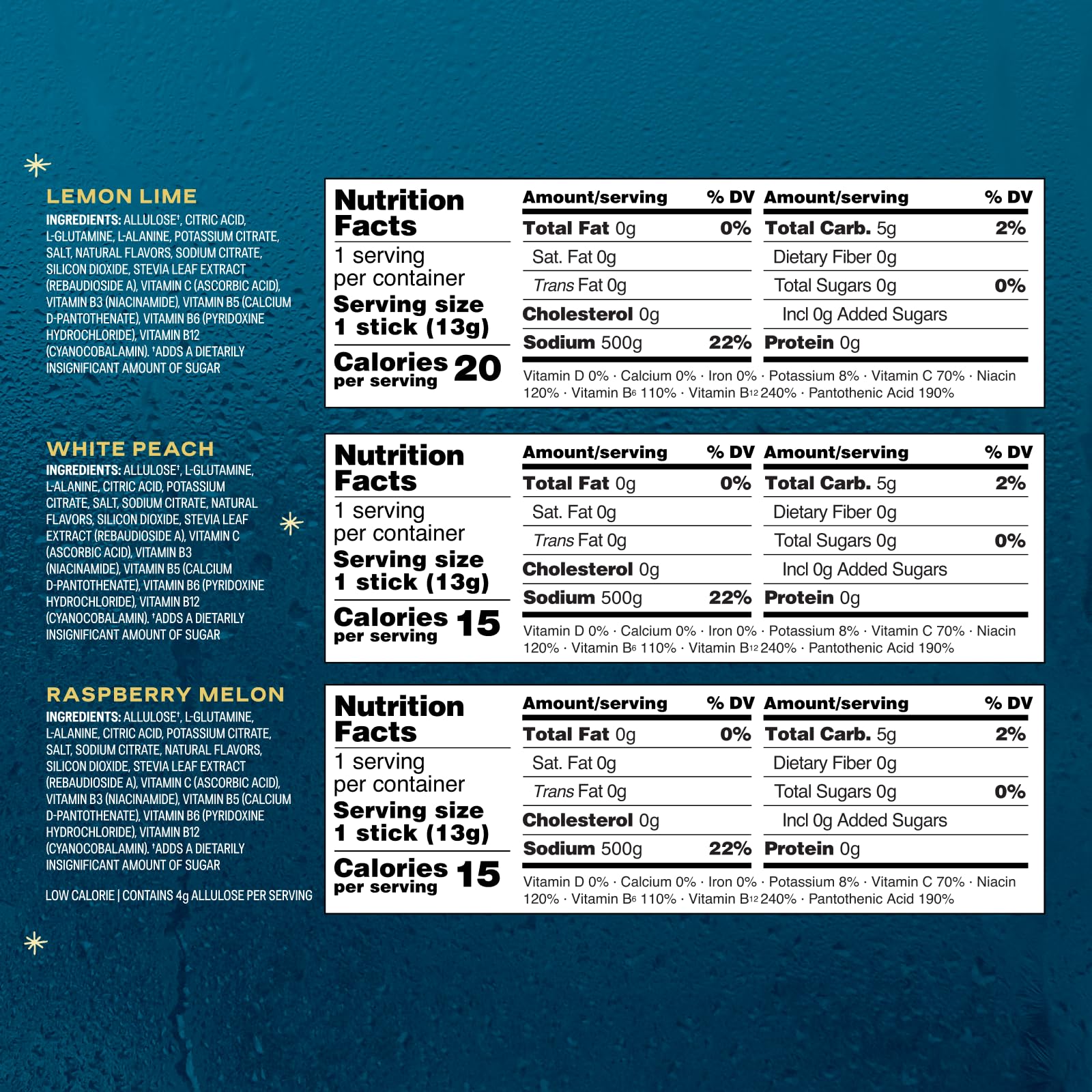 Ingredients overview for Liquid I.V. Hydration Multiplier Sugar-Free