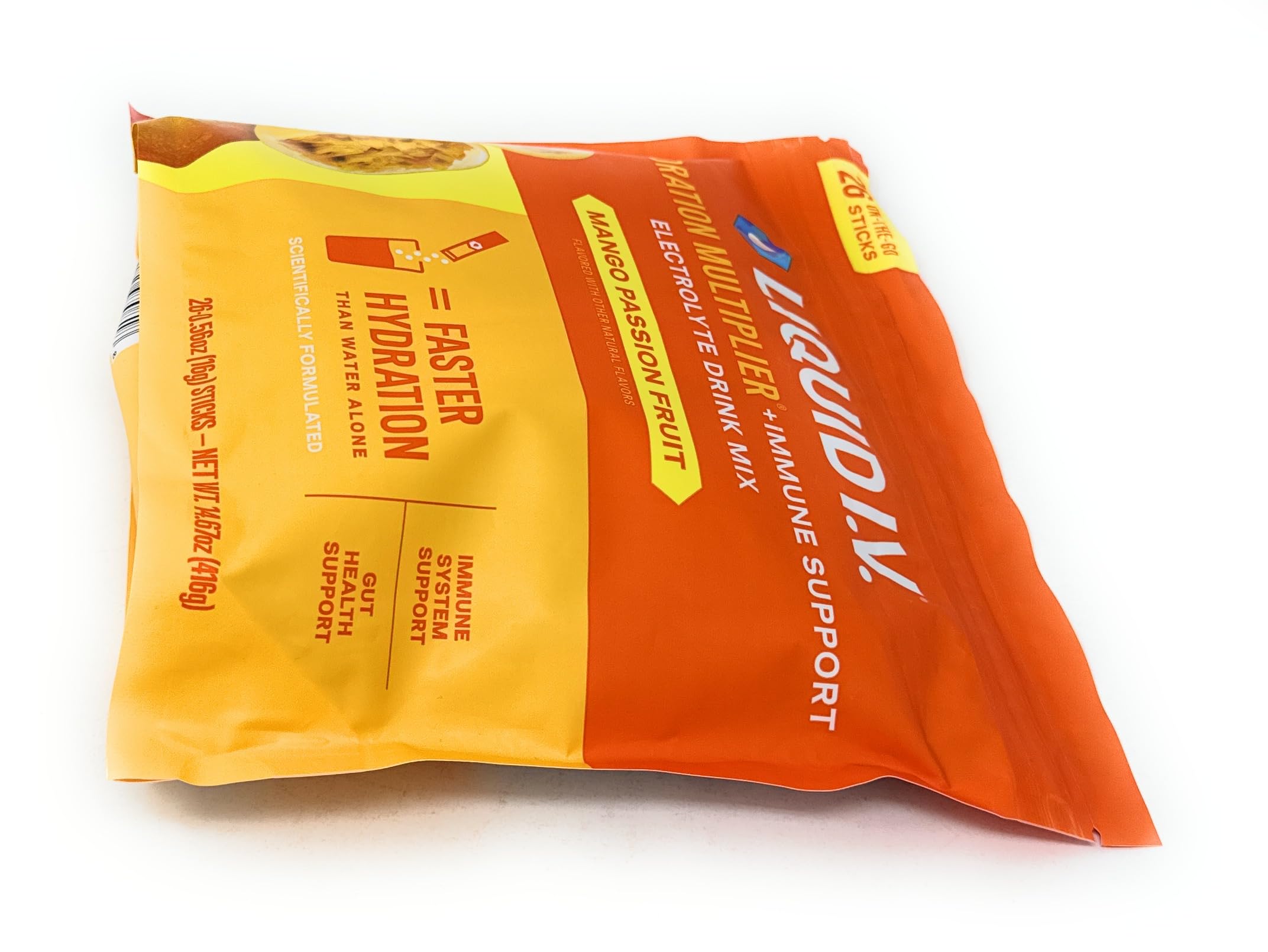 Liquid I.V. Hydration Plus Immune mango-passionfruit glass ready-to-drink hydration