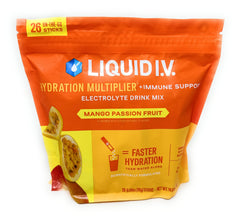 Liquid I.V. Hydration Plus Immune sticks closeup dissolving in water for faster hydration