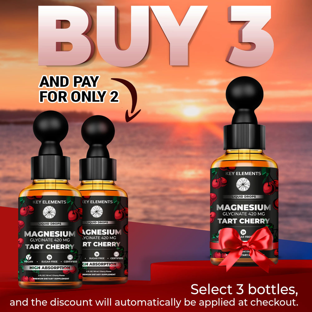 Dropper releasing magnesium glycinate liquid beside bottle