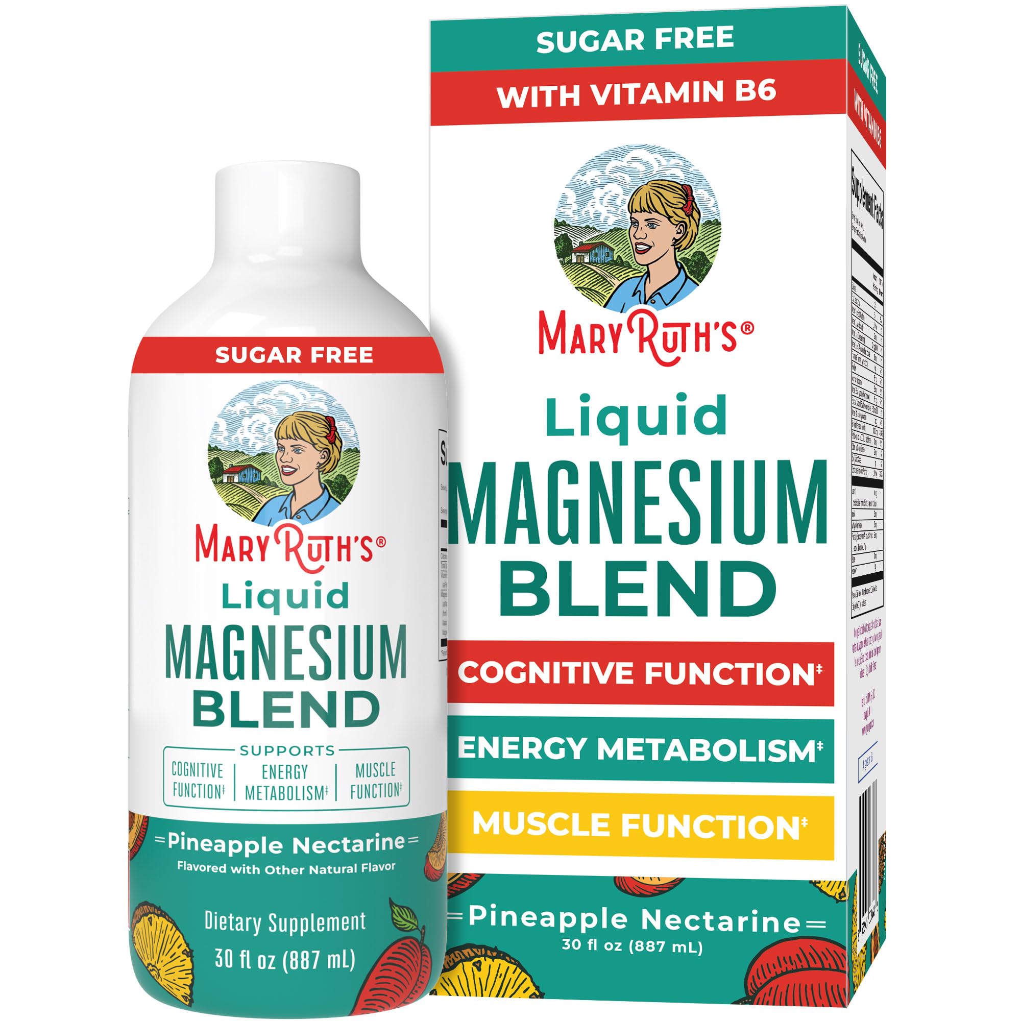 MaryRuth's Liquid Magnesium 30 oz bottle front label