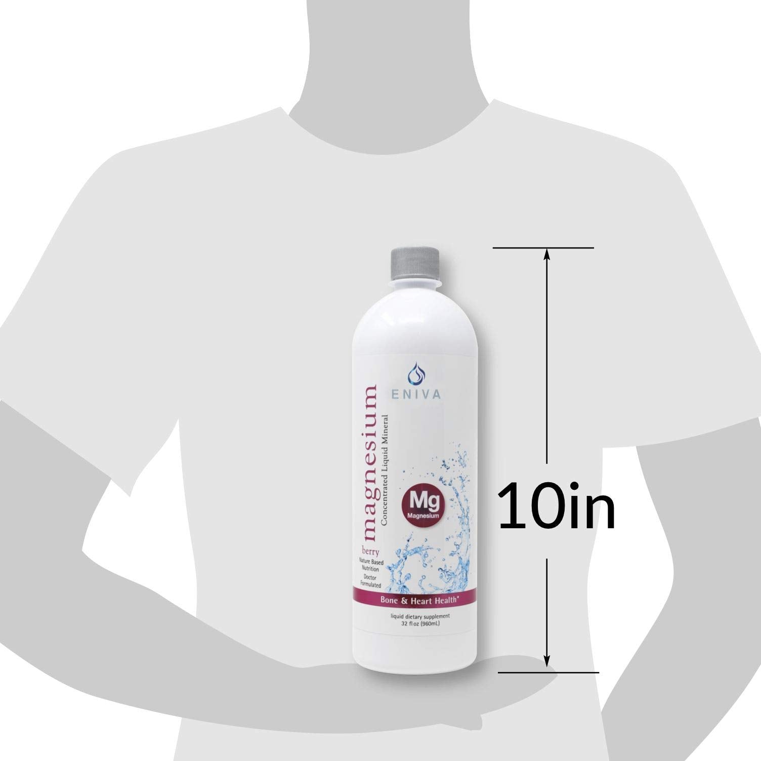 Magnesium supplement being used with a berry-flavored liquid in a glass.