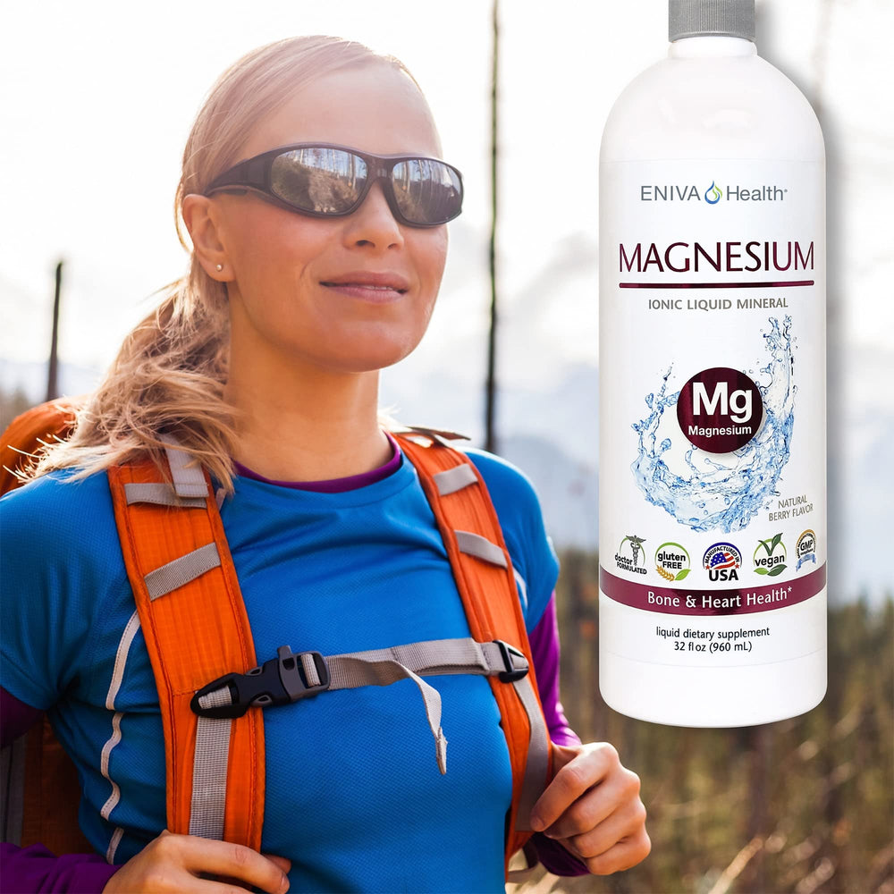 Close-up of the ingredient list on the magnesium supplement.