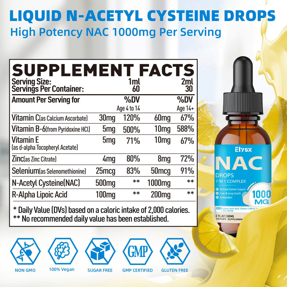 Dropper dispensing NAC drops for dosing