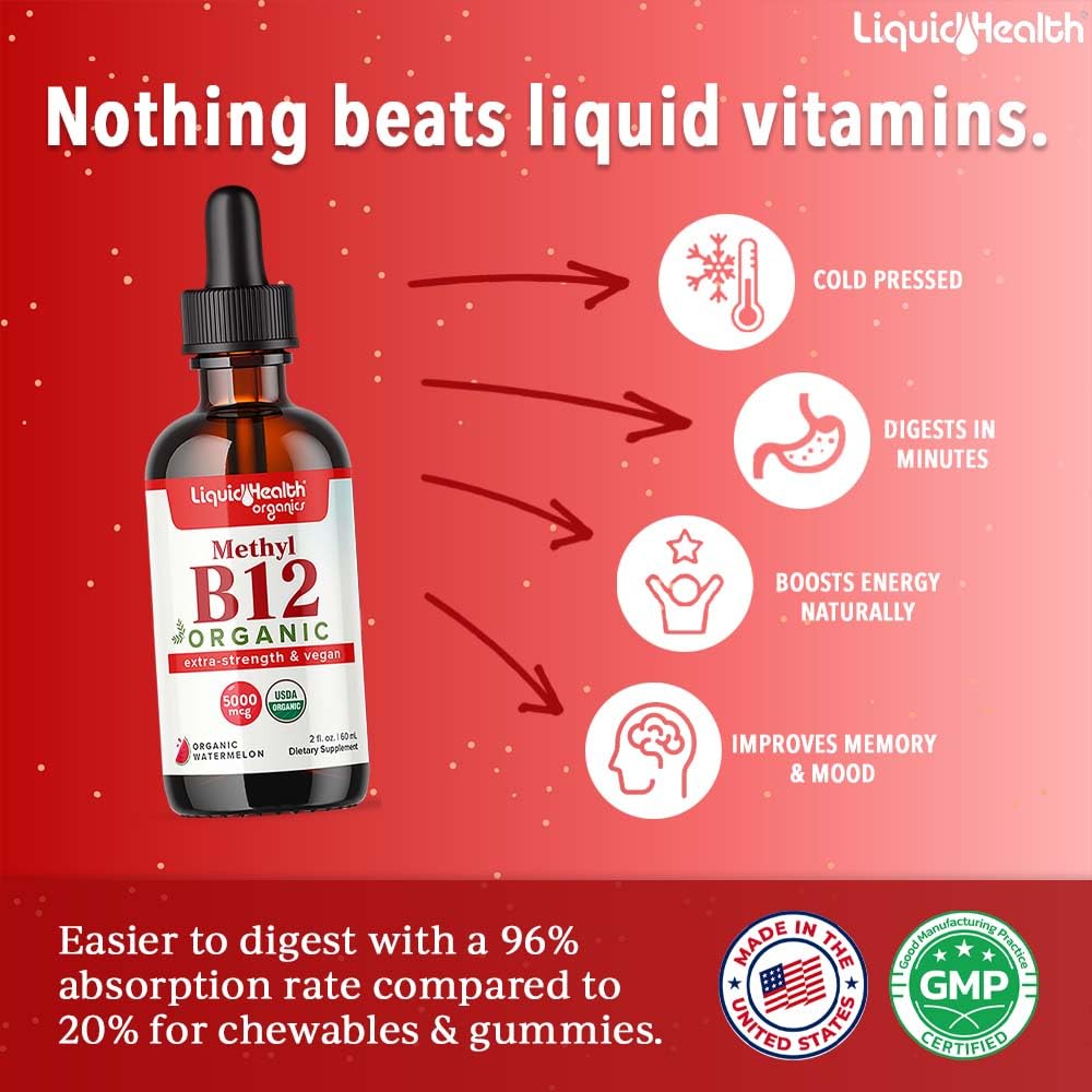 Liquid Health B12 drops with tart cherry juice
