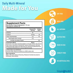 LIQUIDHEALTH liquid in a glass being added to a smoothie for easy daily use.
