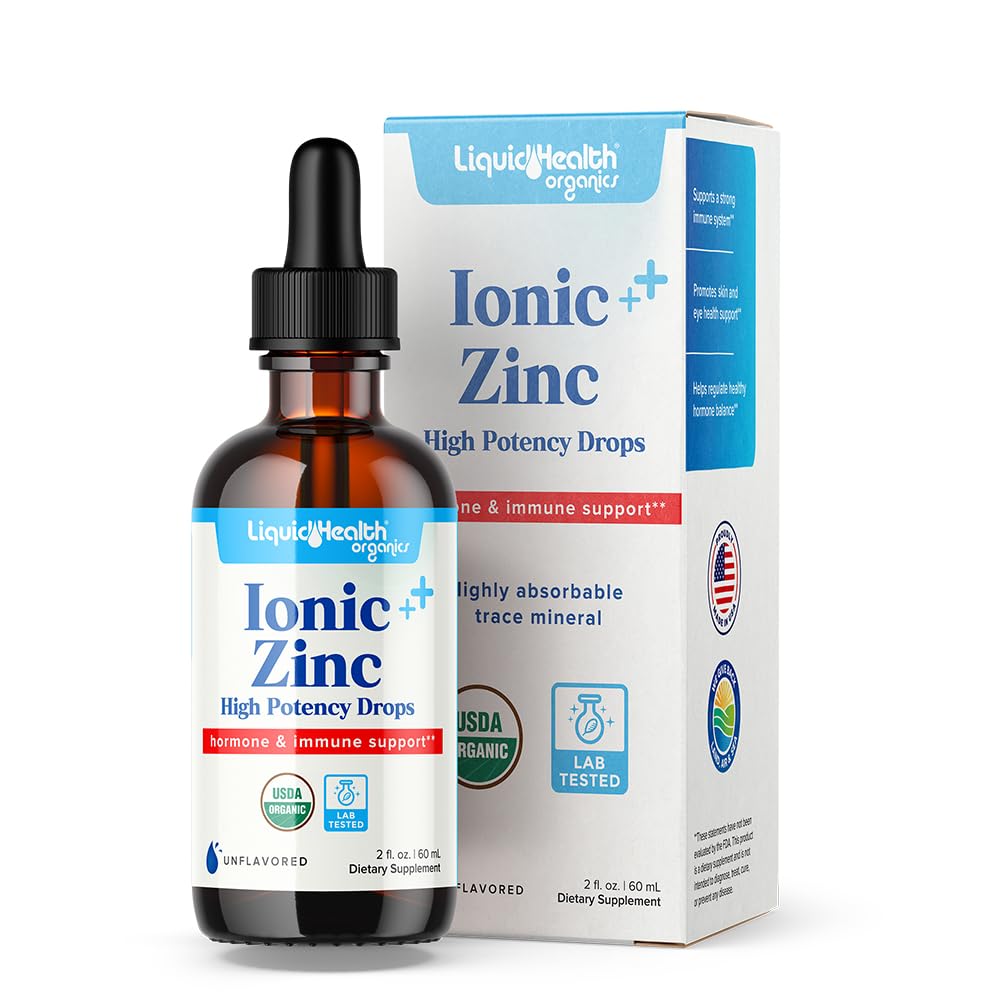 LIQUIDHEALTH USDA Organic Ionic Zinc Drops bottle front