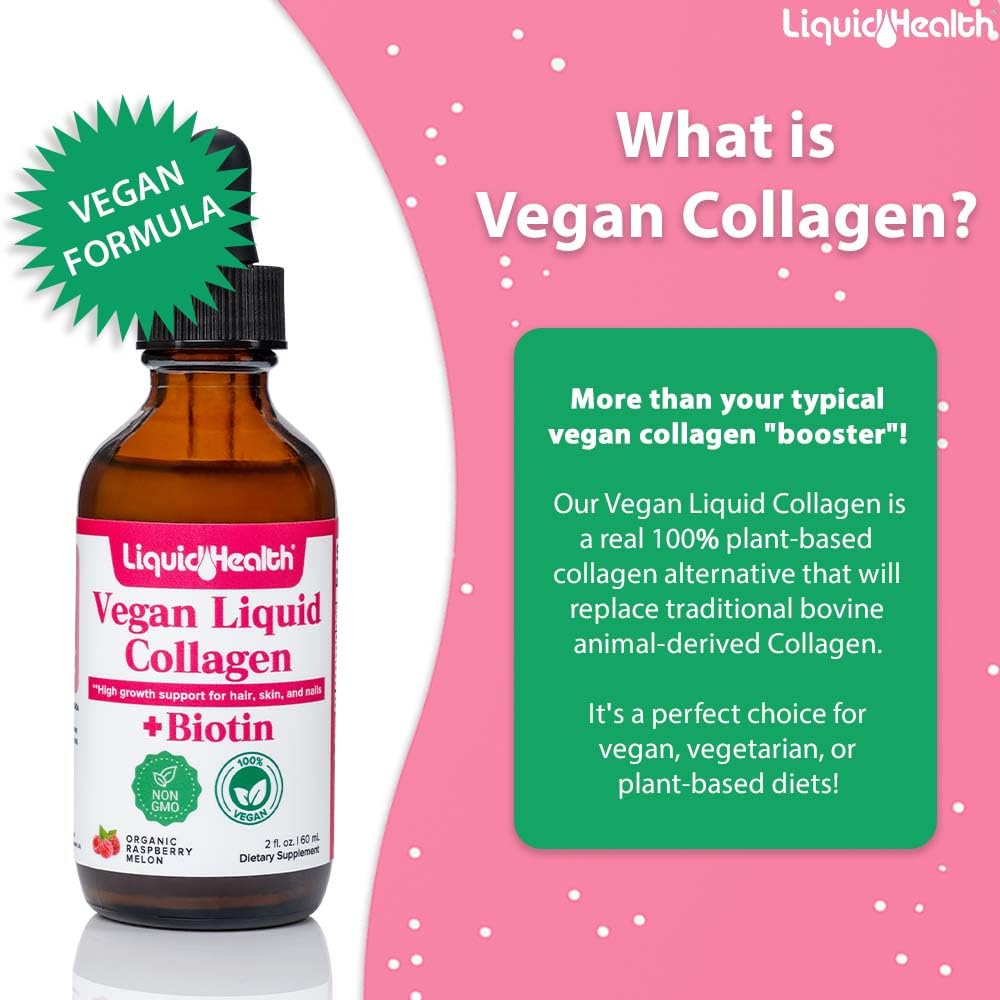 LIQUIDHEALTH vegan collagen drops bottle close-up