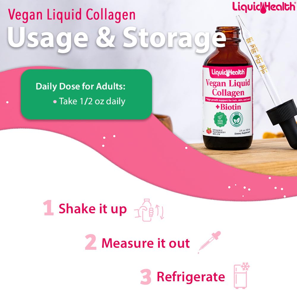Ingredients label for LIQUIDHEALTH vegan collagen drops