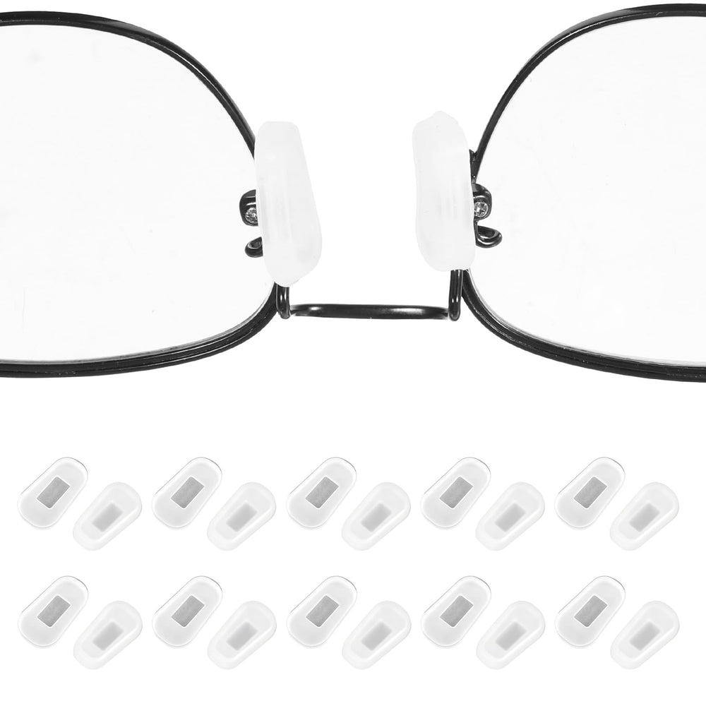 LIQWEI 10 Pairs Silicone Eyeglass Nose Pads white product image 1