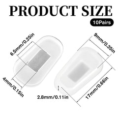 LIQWEI 10 Pairs Silicone Eyeglass Nose Pads white product image 2