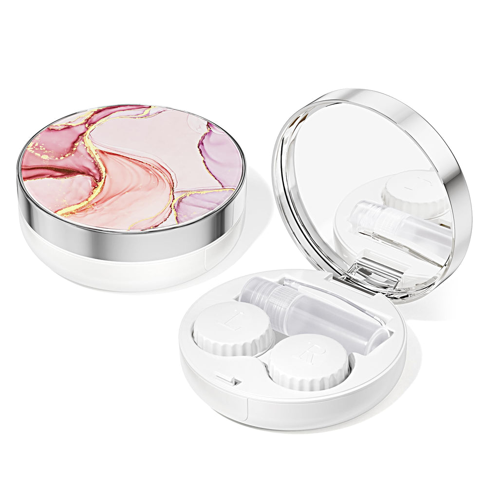 Premium contact lens case with hygienic, non-porous interior