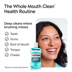 Side view of Listerine Cool Mint Alcohol-Free Mouthwash 6-pack