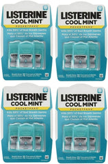Front view of Listerine Cool Mint Pocketpaks Breath Strips 288-count pack