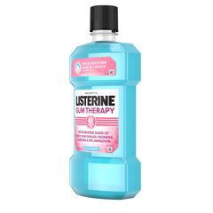 Front view of Listerine Gum Therapy Glacier Mint 1 L pack (3 bottles)