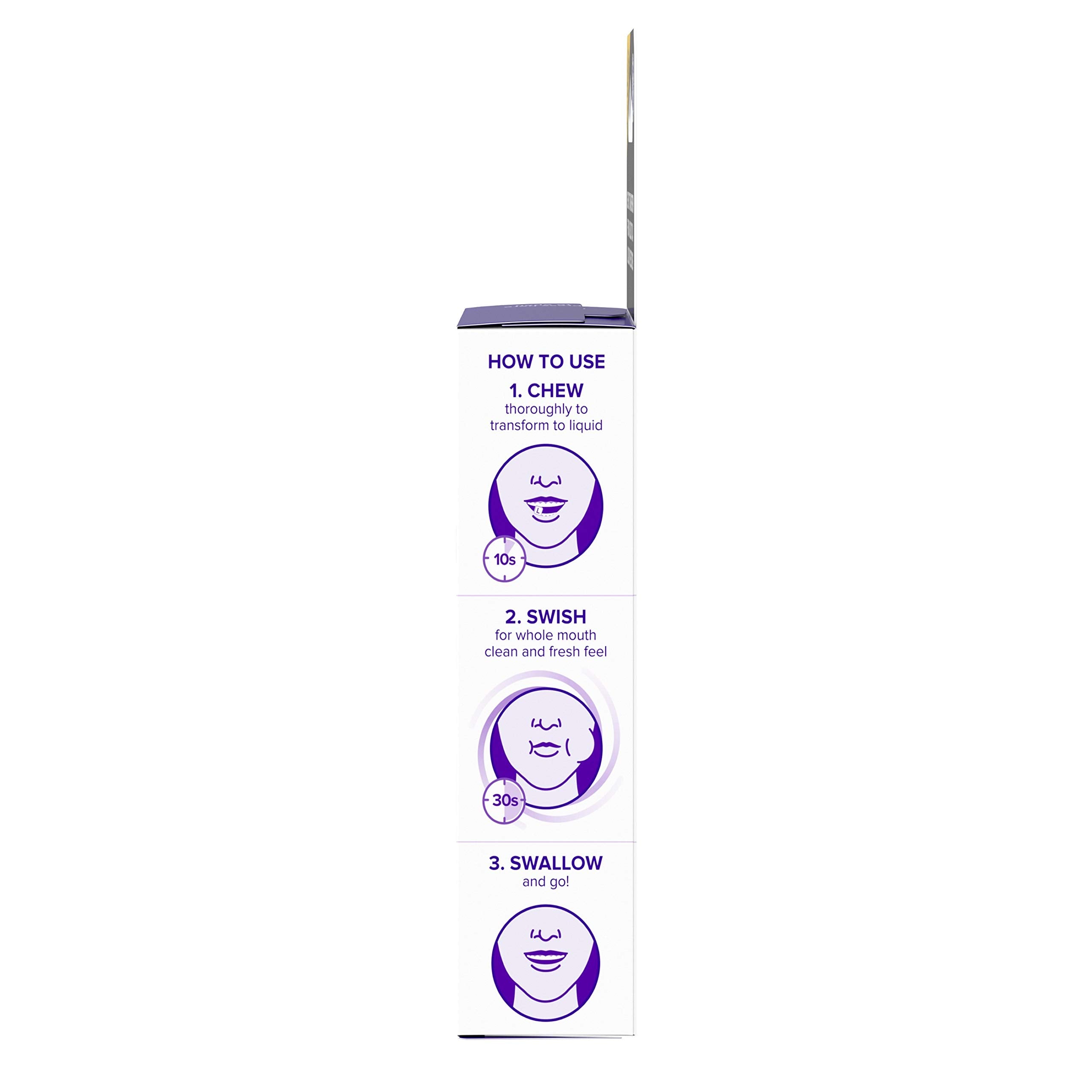 Concept image showing up to 4 hours of fresh breath with Polar Mint Ready! Tabs
