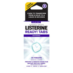Listerine Ready! Tabs Polar Mint 24-count box front