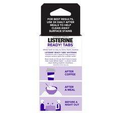 Close-up of Listerine Ready! Tabs whitening tablets