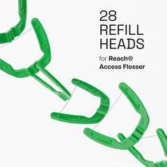 Close-up of mint-flavored floss refill head