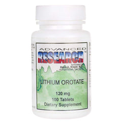 Lithium Orotate 100 Tabs bottle label