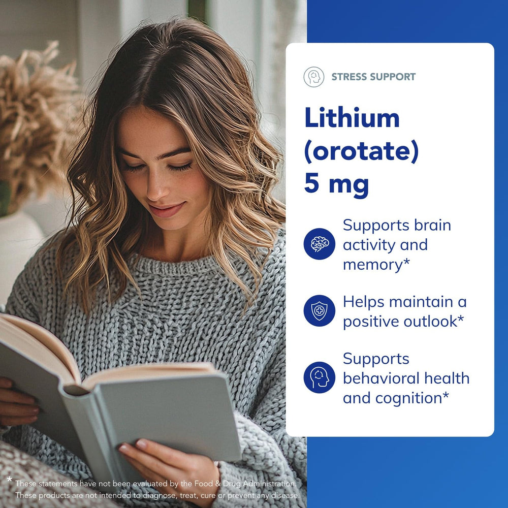 Close-up of Lithium Orotate 5 mg capsule