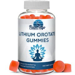 Bottle of Lithium Orotate Gummies - strawberry flavor, 60 count