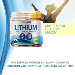 Nutrition facts panel for Lithium Orotate Gummies