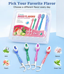 Litlcutie travel set packaging and individually wrapped brushes