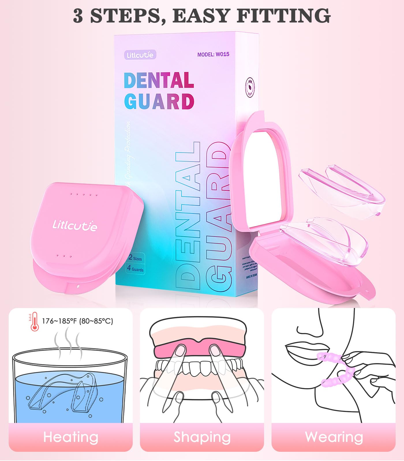Litlcutie mouth guard is easy to clean and reusable