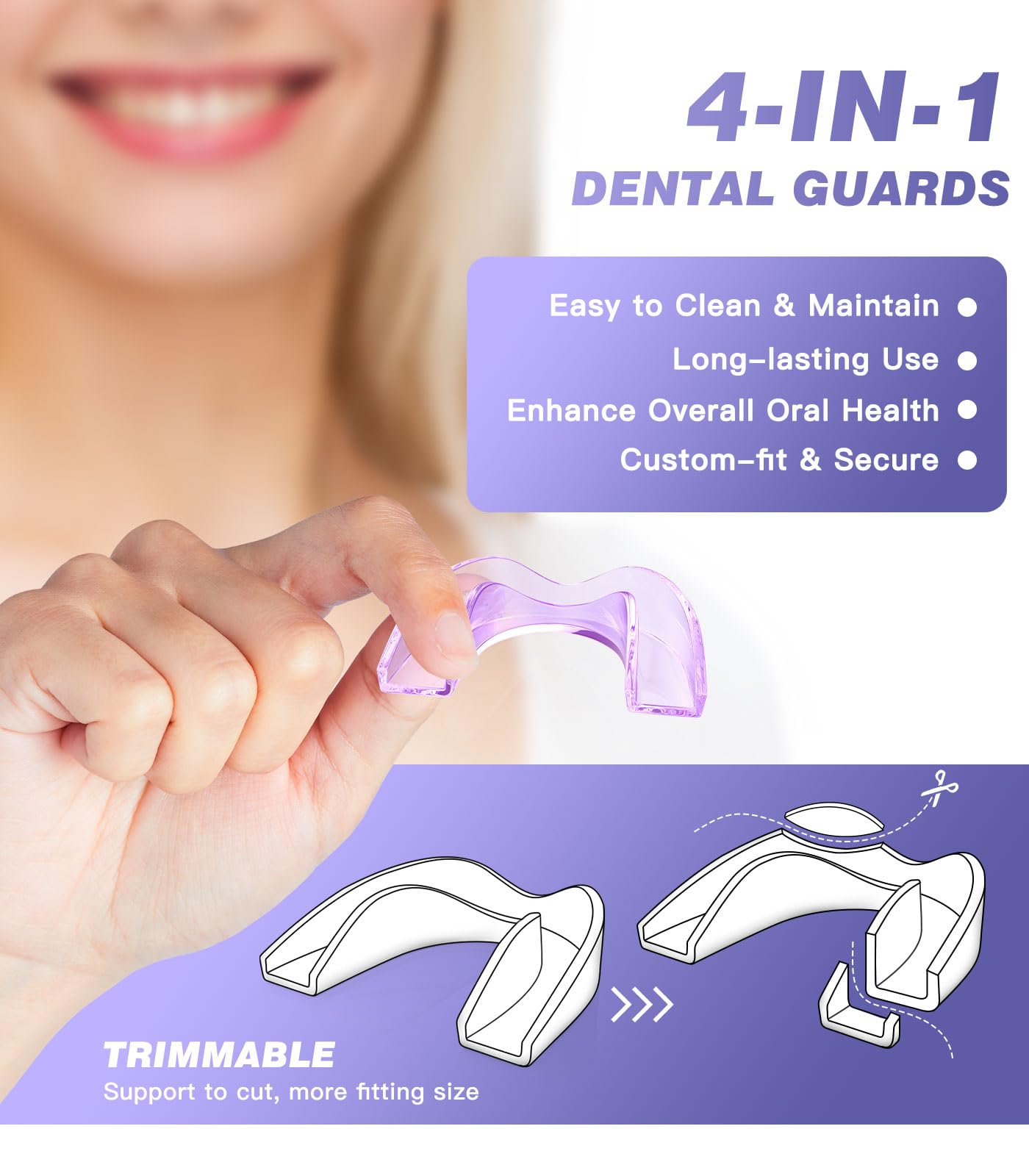 Soft, thin sides of Litlcutie mouth guard