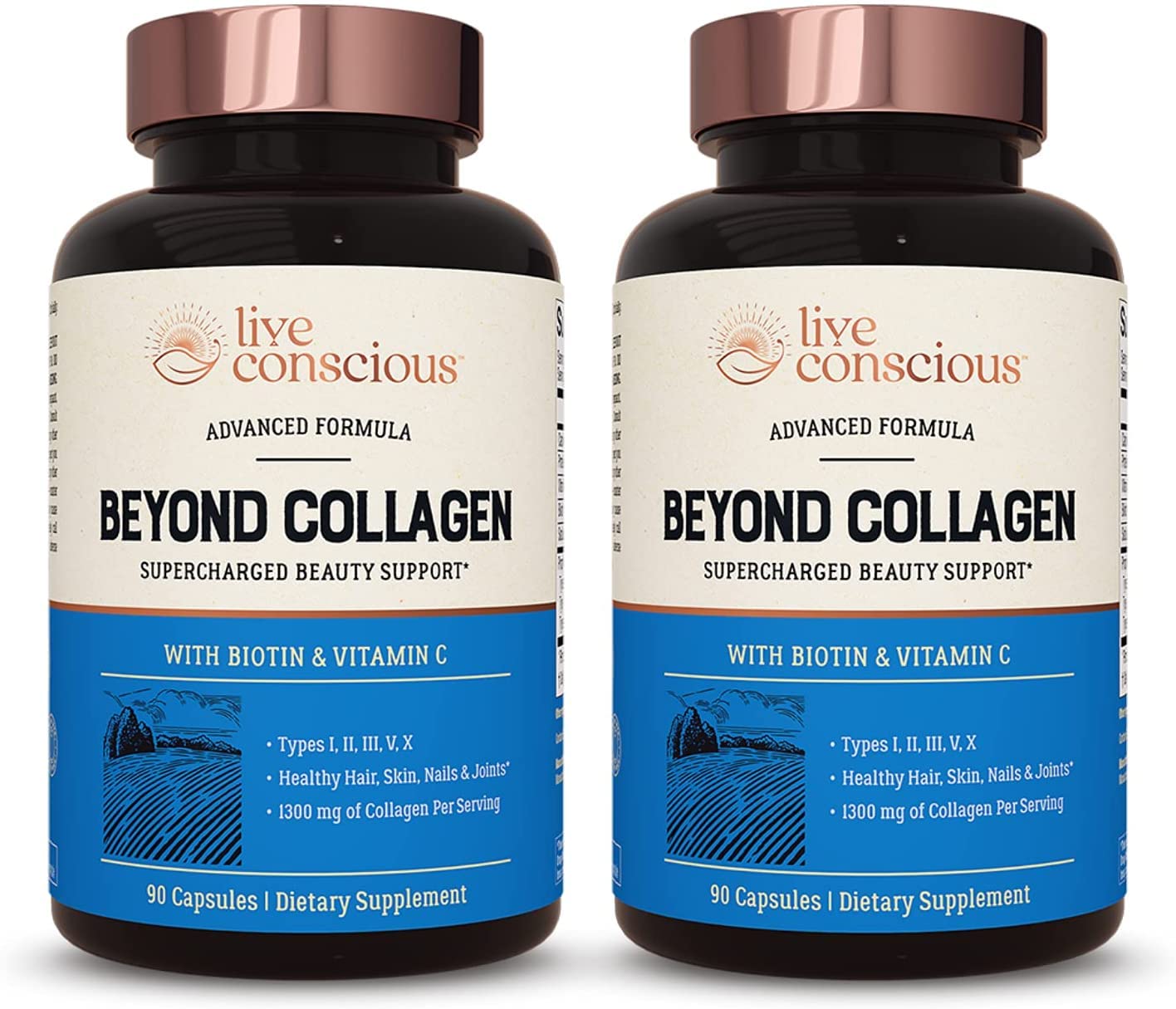 Live Conscious Beyond Collagen bottle with label