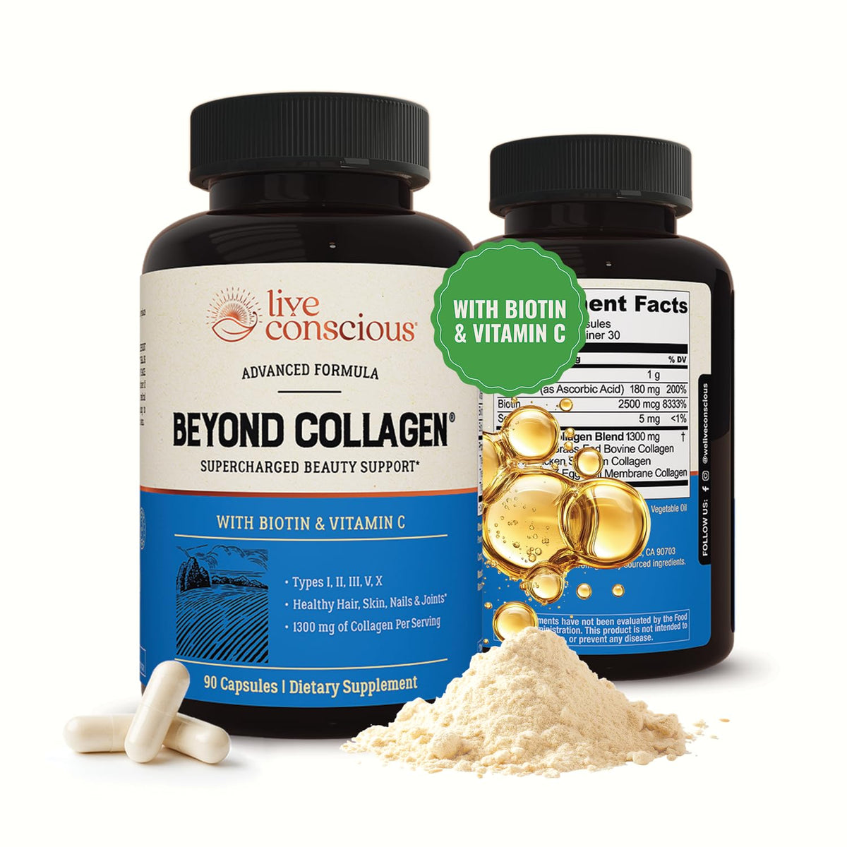 Hero image for Live Conscious Beyond Collagen Multi Collagen Capsules