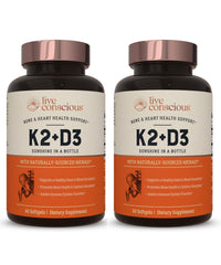 Live Conscious Vitamin K2 MK7 with D3 bottle - 2-pack