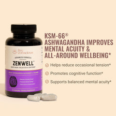 Close-up view of Ashwagandha capsules